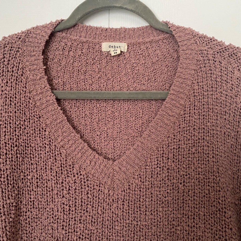 BLUSH/MAUVE CROP SWEATER SIZE XS - Picture 3 of 8